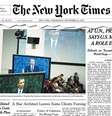 Capa do jornal New York Times desta quarta-feira fala sobre a abertura da Assembleia Geral da ONU  Foto: Reprodução