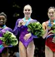 McKayla Maroney comemora ouro da prova do salto sobre a mesa  Foto: EFE