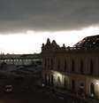<p>Céu ficou escuro quando temporal chegou à Porto Alegre</p>  Foto: Cristine Rochol / PMPA / Divulgação