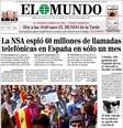 A capa do jornal El Mundo desta segunda-feira  Foto: Reprodução