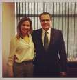 Apresentadora divulgou no Facebook foto de sua reunião com o presidente da Câmara, Henrique Alves (dir.)  Foto: Facebook / Reprodução