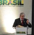 O ex-presidente Luiz Inácio Lula da Silva durante ato em comemoração aos 10 anos do Programa Bolsa Família, no Museu da República, em Brasília  Foto: Antonio Cruz / Agência Brasil