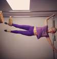 A apresentadora fez aula de pilates neste sábado  Foto: Reprodução