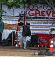 <p>Reitoria da USP está ocupada por estudantes desde o dia 1º de outubro: Justiça decidiu pela reintegração de posse</p>  Foto: Marcos Bezerra / Futura Press