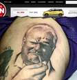 Imagem mostra a tatuagem de Rob Ford na perna de Ledo  Foto: Reprodução