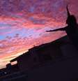 <p>A atriz publicou a imagem do pôr-do-sol em seu Instagram</p>  Foto: Reprodução/Instagram