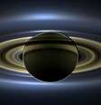 Imagem mostra o eclipse solar em Saturno  Foto: BBC News Brasil