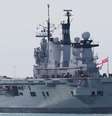 O HMS Illustrious em imagem de agosto deste ano  Foto: AFP