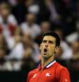 <p>Djokovic foi superior e venceu com parciais de 7/5, 6/1 e 6/4</p>  Foto: AP