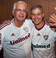 <p>Presidentes da Unimed, Celso Barros, e do Fluminense, Peter Siemsen, em foto de 2012</p>  Foto: Divulgação