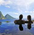 <p>Romântico, único e exclusivo são apenas alguns dos adjetivos que definem o Jade Mountain Resort da ilha caribenha de Santa Lúcia</p>  Foto: Divulgação