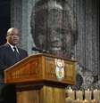 Jacob Zuma fala em cerimônia realizada em Qunu  Foto: AFP