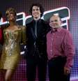 Sam Alves foi o grande vencedor do The Voice Brasil, a final aconteceu na noite de quinta-feira (26). Os participantes Pedro Lima, Rubens Daniel e Lucy Alves disputaram com Sam a preferencia do público  Foto: Mauro Pimentel / Terra