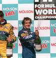 <p>Schumacher e Prost competiram juntos na F1 em 1992 e 1993</p>  Foto: AFP