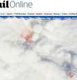 <p>Daily Mail mostrou manchas de sangue na neve, supostamente de acidente de alemão</p>  Foto: Mirrorpix / Daily Mail / Reprodução