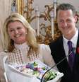 Corinna e os dois filhos seriam os únicos três herdeiros legais de Schumacher  Foto: AFP