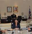 <p>Governadora Roseana Sarney com a secretária paranaense e a cúpula de segurança local</p>  Foto: Janaína Garcia / Terra