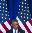 Em discurso na Casa Branca, Obama fala sobre as mudanças na NSA  Foto: AFP