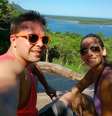 A modelo Bruna Verginia, 23 anos, morreu após cair de uma altura de 8 metros em uma cachoeira em Florianópolis. O namorado dela, Matheus Mandelli, 29 anos, conhecido DJ que atua nas mais badaladas casas noturnas da capital catarinense, ficou em estado grave. O casal postou esta foto momentos antes do acidente  Foto: Arquivo Pessoal / Divulgação