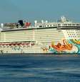 O Norwegian Getaway ficou pronto em 15 meses e inicia suas viagens em 8 de fevereiro, com roteiros pelo Caribe  Foto: Norwegian Cruise Line/Divulgação