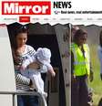 Kate Middleton e o filho, príncípe George, em viagem ao Caribe  Foto: Reprodução