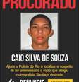 Disque-Denúncia lançou nesta terça-feira um cartaz com a foto do suspeito  Foto: Divulgação