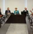 Dilma Rousseff recebeu representantes do Movimento dos Trabalhadores Rurais sem Terra em Brasília  Foto: Agência Brasil