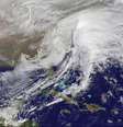 Imagem de tempestade de inverno atingindo o sul dos EUA e da costa leste registrada pelo satélite GOES-13  Foto: Reuters
