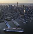 O porto de Manhattan, em Nova York, é um dos mais populares em saídas de cruzeiro no mundo  Foto: T photography/Shutterstock.com