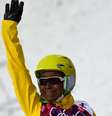 <p>Josi Santos se emocionou com exibição e foi muito aplaudida pelo público em Sochi</p>  Foto: AFP