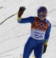 A atleta Bogdana Matsotska e seu treinador, que é seu pai, deixaram os Jogos Olímpicos de Inverno, em Sochi, como protesto  Foto: AFP