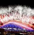 Fogos da cor russa iluminam céu de Sochi em encerramento  Foto: Reuters