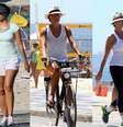 Sucesso na telinhas, estrelas como Patrícia Poeta, Carolina Ferraz e Luiza Brunet não perderam a oportunidade de curtir um passeio ou se exercitar à beira da praia  Foto: Agnews