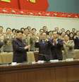 O líder norte coreano, Kim Jong-un, durante o segundo dia da Conferência do partido WPK na Coreia do Norte, nesta quarta-feira   Foto: Reuters