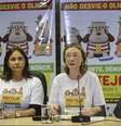 Ministra de Direitos Humanos, Maria do Rosário (centro), lança campanha ao lado de Fafá de Belém  Foto: Fábio Pozzebom / Agência Brasil