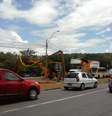 <p>Caminhão bateu em sinalizador de altura em avenida de Campinas, e bloqueou via por mais de duas horas</p>  Foto: Fabio Carchano / vc repórter