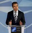 O Secretário-geral da Otan, Anders Fogh Rasmussen concedeu uma entrevista coletiva após a reunião de emergência, em Bruxelas, sobre a situação na Ucrânia e Crimeia, neste domingo, 2 de março  Foto: Reuters