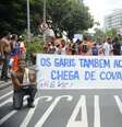 <p>Garis realizaram protesto e entraram em confronto com a Polícia Militar no Rio em 1 de março    </p>  Foto: Agência Brasil