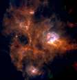 A nebulosa NGC 7538 é um dos poucos berçários de estrelas localizados "próximos" da Terra  Foto: ESA/Herschel/PACS/SPIRE / Divulgação