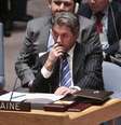 Embaixador ucraniano durante reunião do Conselho de Segurança da ONU  Foto: AP