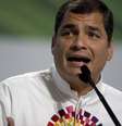 Presidente equatoriano Rafael Correa durante a Conferência das Nações Unidas sobre as Mudanças Climáticas, no México, em 2010  Foto: Reuters