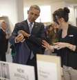 A presença do presidente americano surpreendeu todos os empregados da loja  Foto: AP