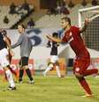 <p>Rafael Moura marcou dois dos gols do Internacional no Mangueirão</p>  Foto: Thiago Gomes / Futura Press