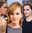 Emma Watson mostra que está sempre fashion, seja com um super curto, um médio ou um longo modelado com gel  Foto: Getty Images