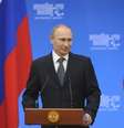 <p>O presidente russo, Vladimir Putin, declarou constru&ccedil;&atilde;o de ponte entre R&uacute;ssia e Crimeia nesta quarta-feira</p>  Foto: Michael Klimentyev / Reuters