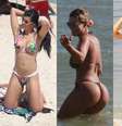 Camila Vernaglia, Andressa Urach e Veridiana de Freitas capricharam na escolha dos biquínis para curtir a praia nos meses de verão  Foto: AgNews
