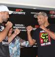 Americano só apareceu para o face off com Maurício Shogun  Foto: Rodrigo Trindade / Terra
