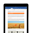Visualização do Microsoft Word no iPad  Foto: Divulgação