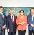Presidente Dilma Rousseff recebeu hoje o presidente nacional do PDT, Carlos Lupi  Foto: Roberto Stuckert Filho/PR / Divulgação