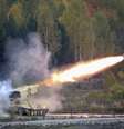 Um míssil russo "TOS-1 Buratino" e lançador de foguetes durante a "Rússia armamento Expo 2013", exposição internacional de armas, equipamento militar e munição (arquivo)  Foto: International Business Times / Reprodução